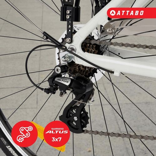 Rower trekkingowy damski ATTABO 17" Shimano Altus Dynamo Nexus Suntour na Arena.pl