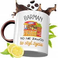 Kubek Bordowy Dla Barmana Na Urodziny Prezent Z Nadrukiem Ze Zdjęciem