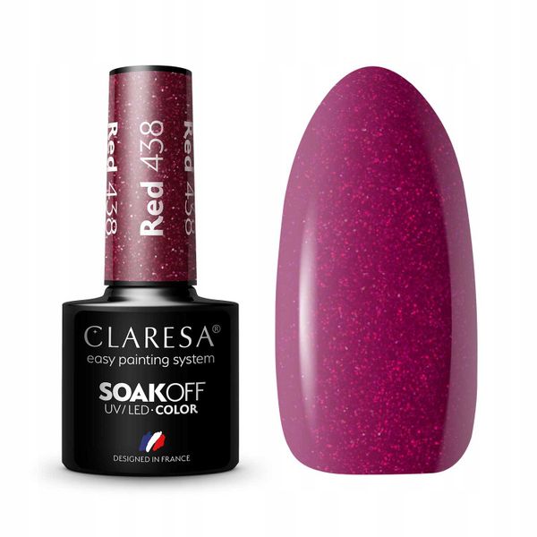 CLARESA LAKIER HYBRYDOWY RED 438 zdjęcie 3