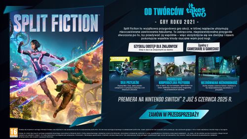 Gra Nintendo Switch 2 CENEGA Split Fiction na Arena.pl