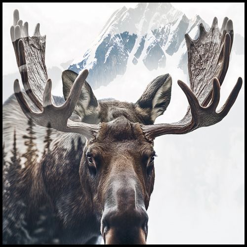 Plakat 100x100cm Łoś Duch Lasu na Arena.pl