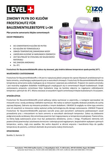 Plastyfikator 10L Płyn do Kleju -8°C Zima Level+34 na Arena.pl