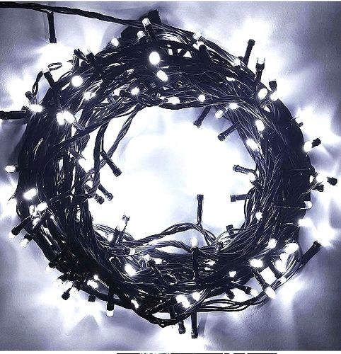 LAMPKI CHOINKOWE Z FLASH ŚWIATEŁKA 200led BIAŁE ZIMNE ZEWNĘTRZNE WEWNĘTRZNE na Arena.pl