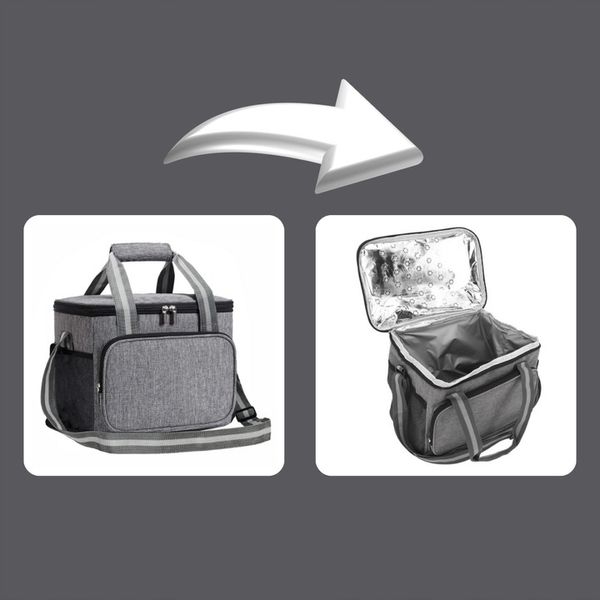 Torba Termiczna ŚNIADANIOWA duża na śniadanie jedzenie napoje LUNCH BOX zdjęcie 9