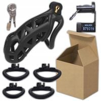 KLATKA NA PENISA PAS CNOTY Z ZAPIĘCIEM NA KLUCZ BDSM CHASTITY CAGE XL