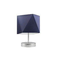 Lampka PASADENA abażur granatowy stelaż stal szczotkowana
