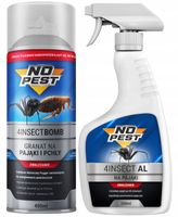 ŚRODEK SPRAY PŁYN + BOMBA DYMNA GRANAT PREPARAT NA PAJĄKI ZESTAW NO PEST