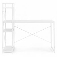 BIURKO MODERNHOME METALOWE Z MONTOWANYM REGALEM MDF 120X60