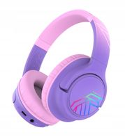 Słuchawki DLA DZIECI PowerLocus Bobo Purple BEZPRZEWODOWE prezent LED AUX