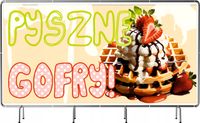 BANER REKLAMOWY 130x80cm duży wybór wzorów GOFRY DESERY LODY