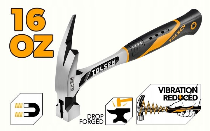 TOLSEN PRO MŁOTEK CIESIELSKI 0,6kg MONOBLOK zdjęcie 2