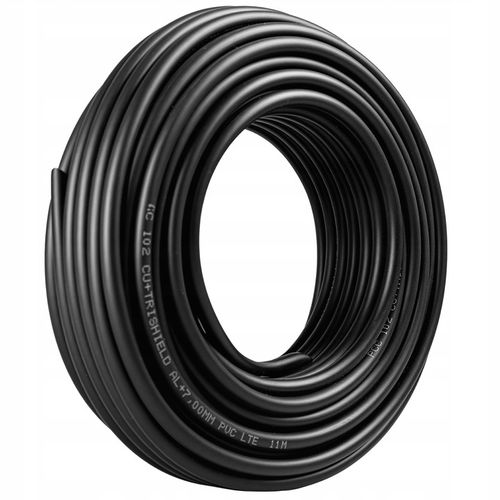 KABEL ANTENOWY KONCENTRYCZNY CZARNY ŻEL Cu PRZEWÓD ZEWNĘTRZNY ZIEMNY na Arena.pl