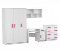 Zestaw młodzieżowy system SMYK I z biurkiem 2/8/9/19 BIAŁY PRODUCENT