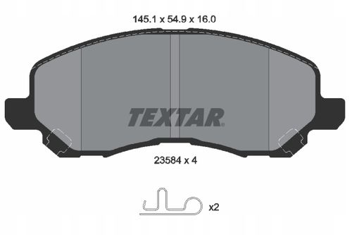 TEXTAR KLOCKI HAMULCOWE PRZÓD 2358401 na Arena.pl