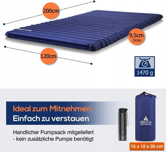 MATA/MATERAC SAMOPOMPUJĄCA WYGODNA 200x122CMx7CM zdjęcie 3