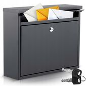 SKRZYNKA NA LISTY POCZTOWA NA BRAMĘ OGRODZENIE CZARNA STALOWA HM-860