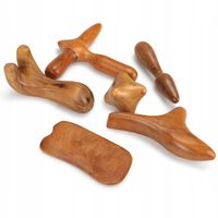 MASAŻER DREWNIANY ZESTAW 6 SZTUK MASAŻER MANUALNY MASAŻ GŁĘBOKI HABYS