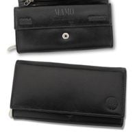 Portfel damski skórzany czarny poziomy Betlewski + grawer prezent dla mamy