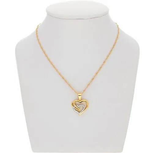 Złoty Łańcuszek 925 Serce Kolczyki Komplet na Arena.pl