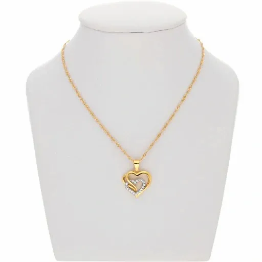 Złoty Łańcuszek 925 Serce Kolczyki Komplet zdjęcie 9