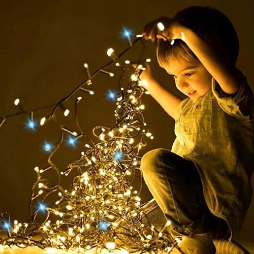 LAMPKI CHOINKOWE ŚWIATEŁKA CHOINKĘ ŚWIĄTECZNE 300 LED EFEKTEM FLASH CIEPŁE na Arena.pl