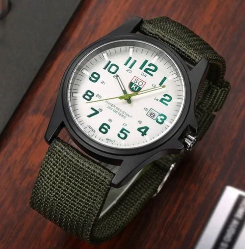 ZEGAREK MĘSKI ZIELONY PASEK PARCIANY Army SOKI Wojskowy na Arena.pl