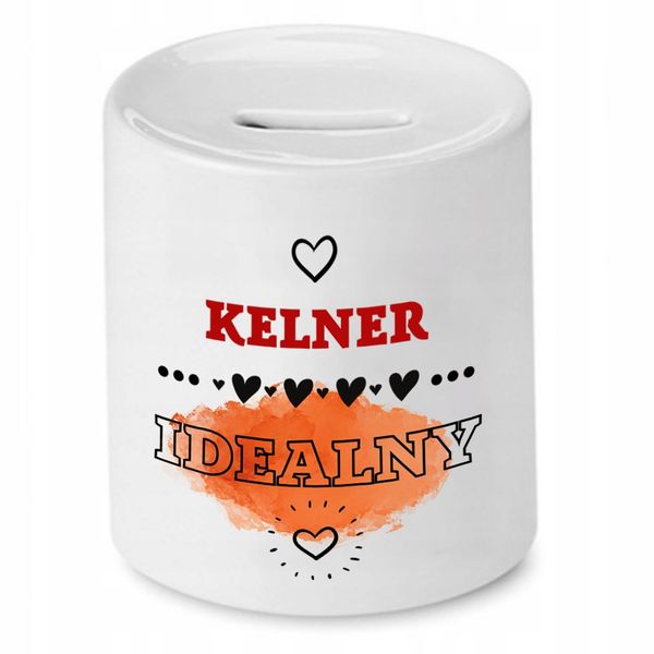 Skarbonka Prezent Dla Kelnera Kelner Idealny Z Nadrukiem Ze Zdjęciem zdjęcie 1