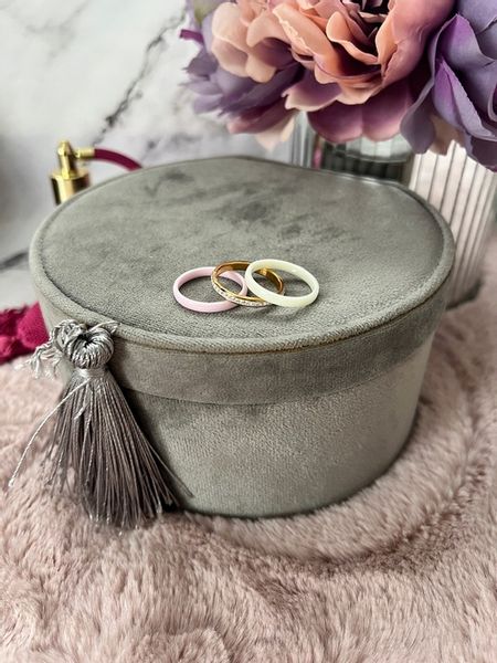 1520 Komplet 3 pierścionków ceramicznych CYRKONIE r 6/16mm sta zdjęcie 6