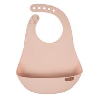 LOVI Wodoodporny śliniak silikonowy z kieszonką NUDE