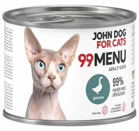 JOHN DOG 99 Menu 99% mięsa GĘŚ gęsina mokra karma kota w puszce puszka 200g