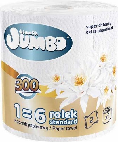 ręcznik papierowy 1r słonik jumbo maxi 300 list 2w - 4 szt. na Arena.pl