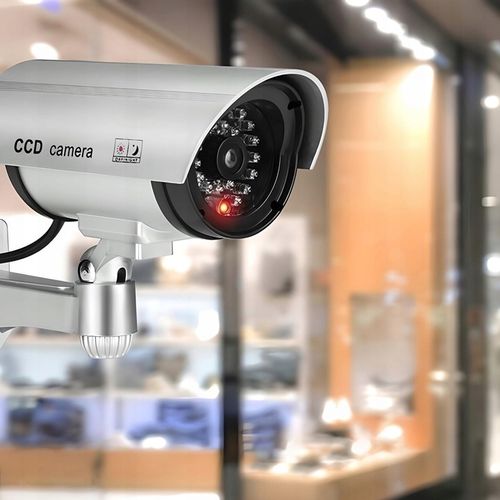 KAMERA ATRAPA ZEWNĘTRZNA MONITORING ŚCIENNA LED IR KAMERA MIGAJĄCA + na Arena.pl