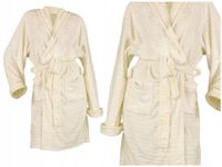 Szlafrok płaszcz kąpielowy Bon Ton L Greno kremowy ecru