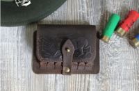 Ładownica myśliwska na amunicje kulową skórzana brąz