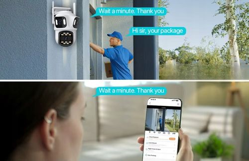 POTRÓJNA KAMERA WIFI IP SMART ZEWNĘTRZNA OBROTOWA UHD 8MP ZOOM ICSEE 3w1 na Arena.pl