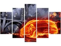 70 100CM OBRAZ 5 ELEM MKNĄCE AUTO DRUK PŁÓTNO