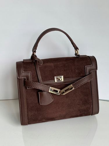 Torebka Gallantry Paris HIT czekoladowa zamsz eco brązowa listonoszka brąz na Arena.pl