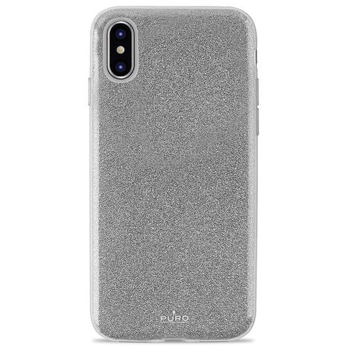 PURO Glitter Shine Cover - Etui iPhone X (Silver) na Arena.pl