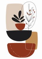 Plakat 39,5x55cm Botaniczna Abstrakcja