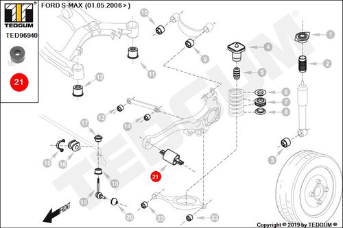 FORD S-MAX ŁOŻYSKO ŚRUBY ŚCIĄGACZA TULEI 15 06-15 na Arena.pl