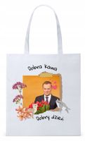 Donald Tusk Platforma Torba Eco Biała Shopper Z Nadrukiem Ze Zdjęciem