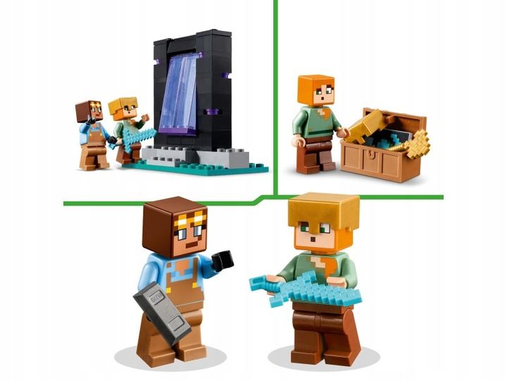 LEGO MINECRAFT Dom w grzybie 21179 + Zbrojownia 21252 MAINCRAFT Figurki zdjęcie 16