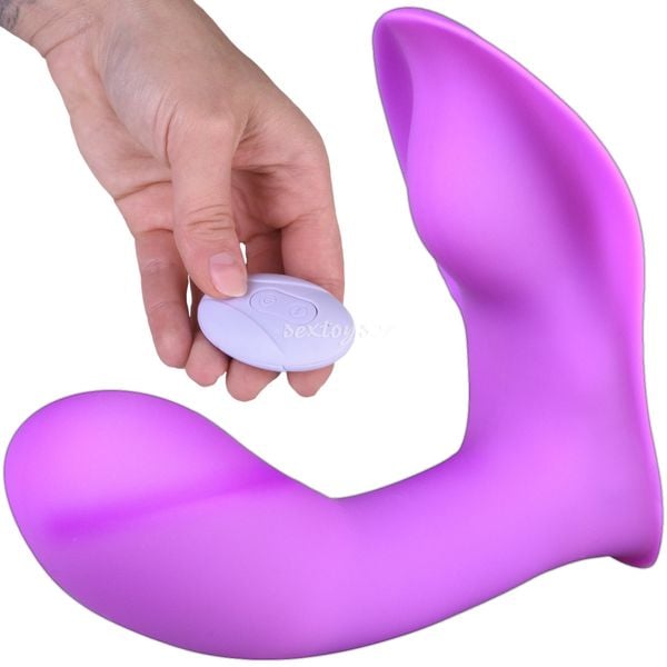 Wibrator Z Penisem Do Pochwy I Łechtaczki, Motylek Do Majtek Na Pilota zdjęcie 2