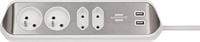 Gniazdo Meblowe Biurkowe Front Stal USB 3,1A Blat