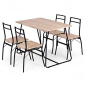 ZESTAW MEBLI MODERNHOME LOFTOWY STALOWY MDF DO JADALNI