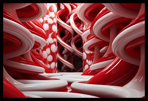 Plakat 45x30cm Czerwone Wiry na Arena.pl