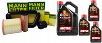 2X MANN ZESTAW FILTRÓW OLEJ 5W30 8L AUDI A8 D3 3.0 TDI ASB BNG 233KM DIESEL