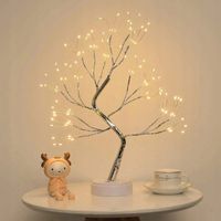 LAMPKA NOCNA DRZEWO ŚWIETLNE 108 LED DEKORACJA OZDOBNE ŚWIECĄCE 50CM