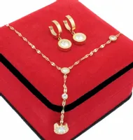 KOMPLET ZŁOTY KRAWATKA ZIRCONIA STAL 316 L