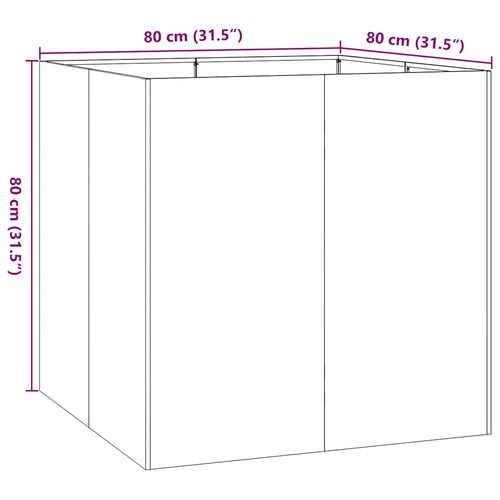 Doniczka Antracyt 80x80x80 cm Stal na Arena.pl